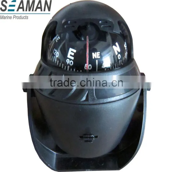 Fully Adjustable U-bracket Mount 12V Illuminated Marine Compass photo-3
