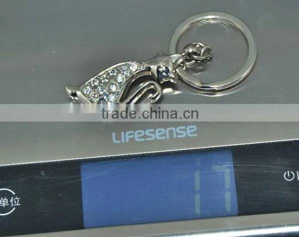Fashion Crystal Cat Keychain and Crystal Beaded Animal Keychain photo-6