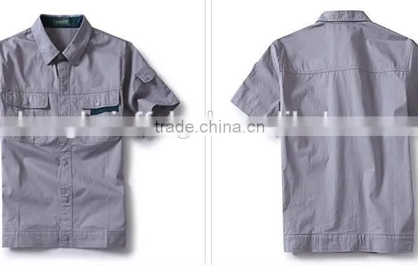 2015 Summer Breathable Short Sleeve Motor Repair Clothing Workshop Mechanic Suit Factory Clothing photo-2