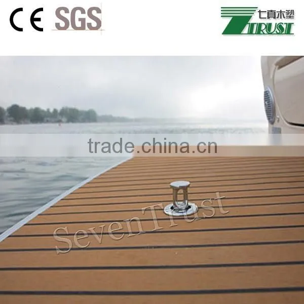 PVC Flooring Roll Synthetic Marine Decking Teak Decking EU CE SGS Standard 190*5mm photo-5