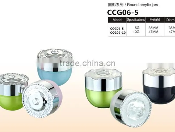 Wholesale Cosmetic Packaging Skincare Bottle Round Colord 15g/30g/50g Acrylic Jars Acrylic Cream Jar photo-5