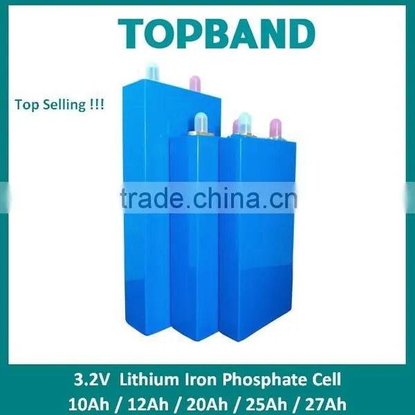 Top Salling!! !TOPBAND 3.2V Prismatic LiFePO4 Cell 27ah 25ah 20ah 12ah 10ah for Energy Storage Systems Backup Systems