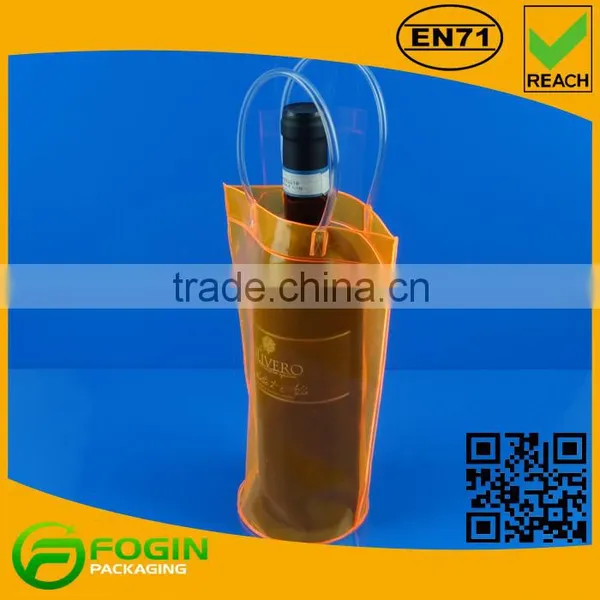 High Quality Simple Style Printing Logo PVC Wine Ice Cooler Bag photo-2