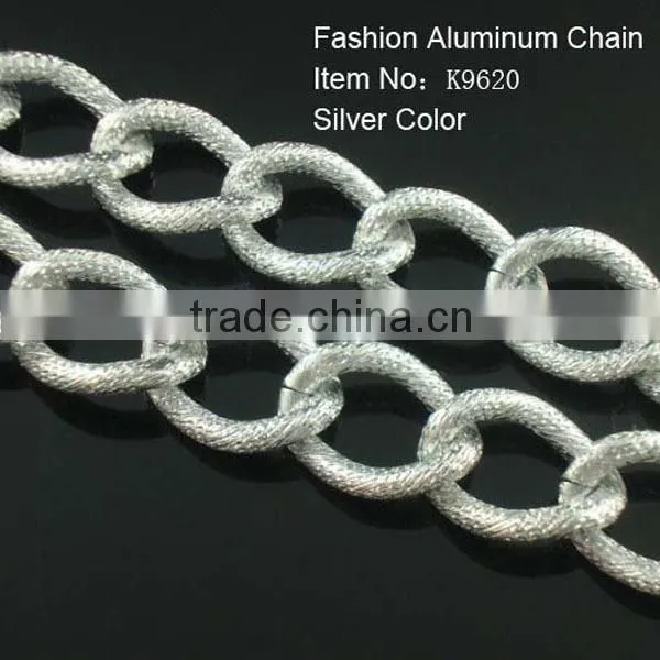 Silver Color Aluminum Net Surface Curb Chain