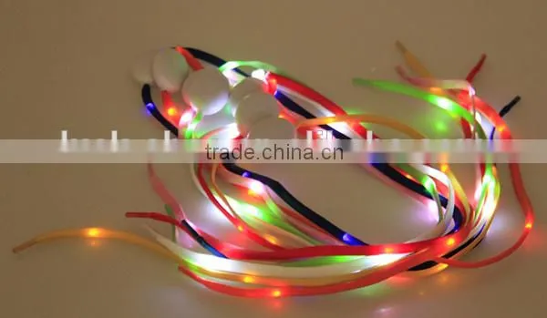 2016 Fashionable LED Light up Shoe Laces Colorful Shining Dancing Shoe Laces for Wholesale photo-5