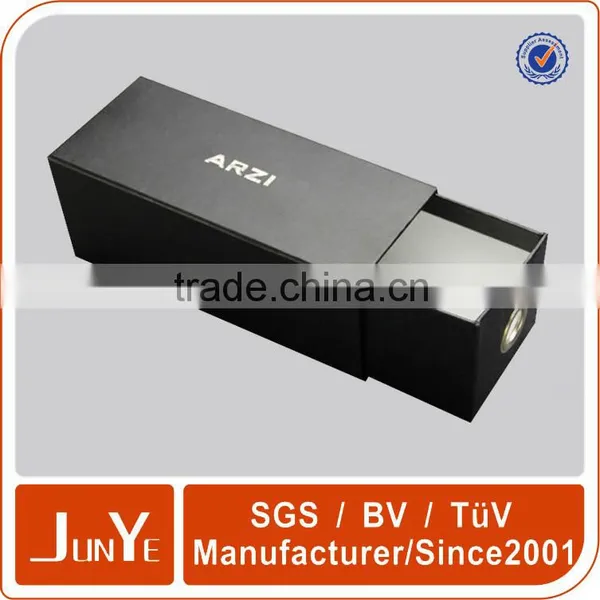 Black Drawer Packaging Luxury Paper Wine Bottle Boxes