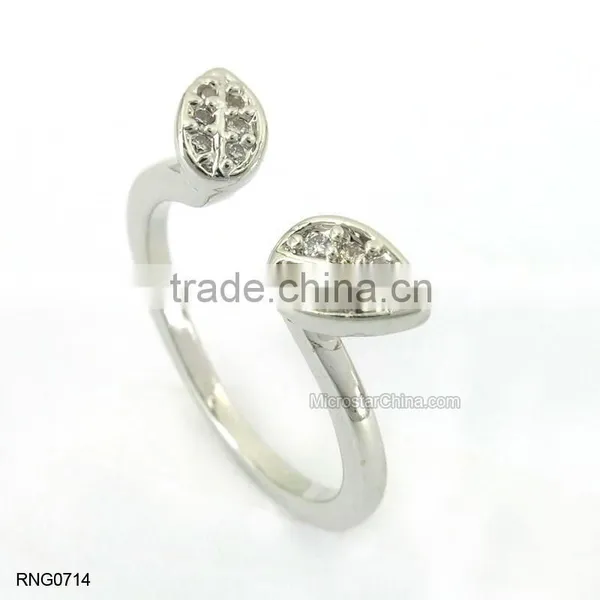 Eternal Love Lock Key Diamond Copper Ring For Women photo-3