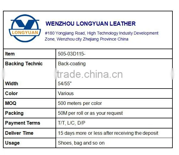 Man Shoe Leather PU Handbag Material Raw Materials for Handbags photo-5