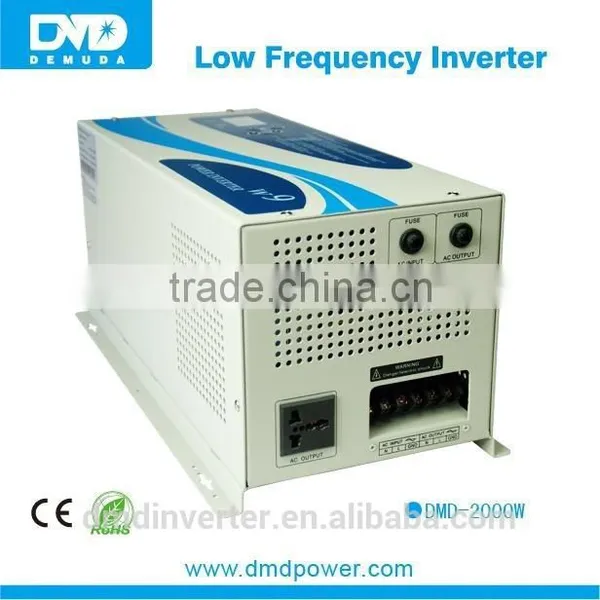 single phase to three phase inverter solar power 220 volt 24 volt 2000 watt pure sine wave power inverter built-in charger