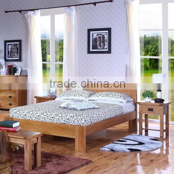 China Qingdao Modern Design Contemporary Wooden Oak Bed/Double Bed photo-2