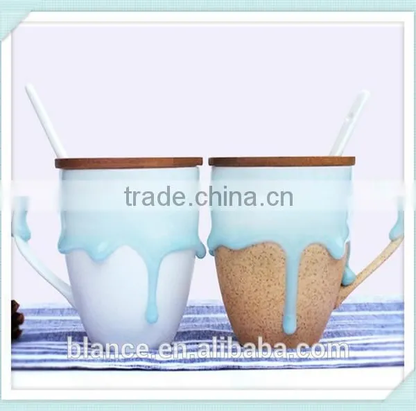 Ceramic Overflow Mug Melting Design Coffee Cup photo-4