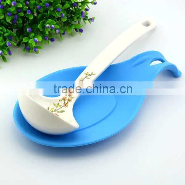 Colorful Soft Non-stick Silicone Soup Spoon Rest
