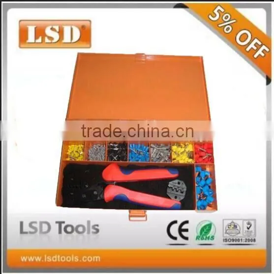 LSD Good Quilty LY-0516TH Combination Cable Ferrule Crimping Tool Kit Crimping Die Set in Metal Box
