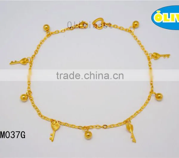 Olivia 2016 New Fashion Stainless Steel Jewerlry Simple Leaves Design Anklets for Women photo-2