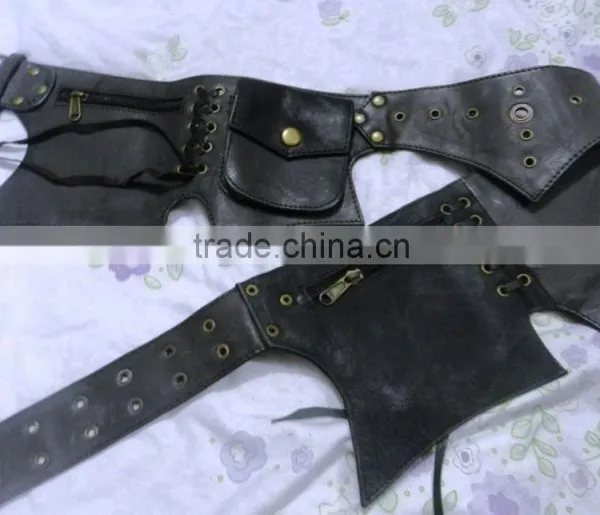 Travel Pocket Money Leather Belt Hip Waist Bag Belt photo-2