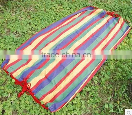 Portable Colorful Stripe Quilted Fabric Canvas Outdoor Camping Travel Hammock photo-6