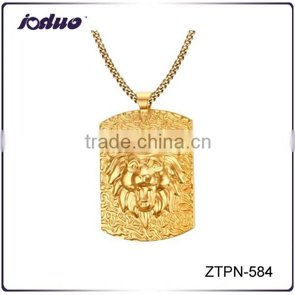 Wholesale Men Jewelry Lion Pendant Stainless Steel Necklace