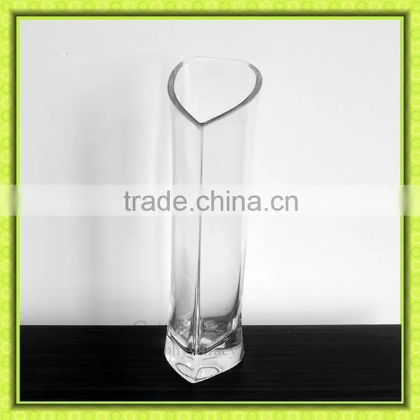 10 Inch Heart Shaped Glass Vases