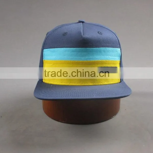 Custom High Quality 5- Panel Cotton Twill Snapback Hat With Woven Badge photo-2