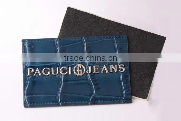 Black Green Vernis Leather Custom Patch With Different Colors photo-4