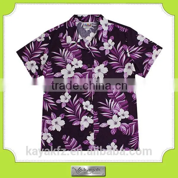 Custom-made Fashion Printed Cotton Men's Aloha Shirt photo-6