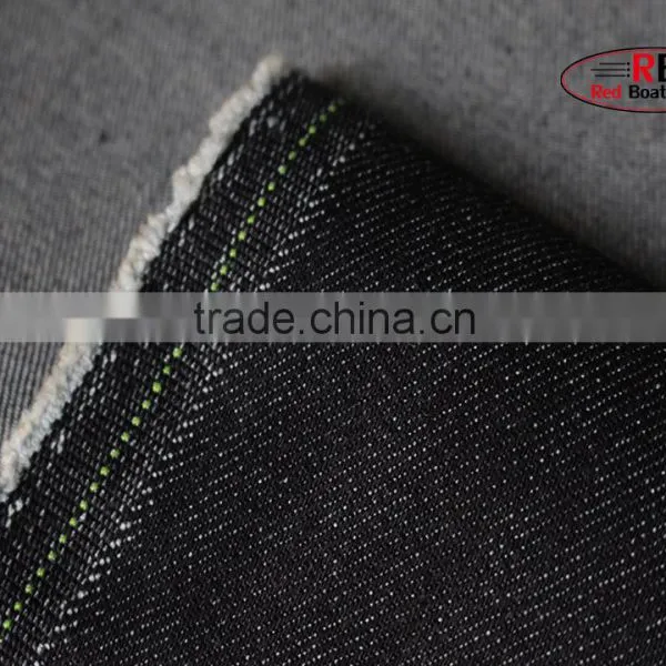 12oz Blue Gray Color Slub 100%Cotton Stretch Denim Fabric photo-4