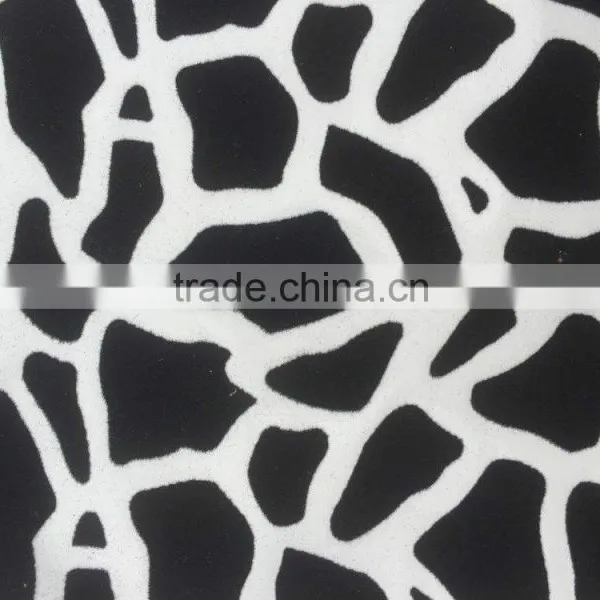 PU Flock Leather Fabric Used for Furniture, Sofa and Home Decoration With Different Design photo-3