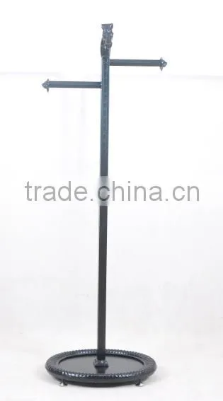 Coat Hat Stand Garment Rack Organizer, Metal Hanging Clothing Rack With Umbrella Stand, Wrought Iron Standing Coat Rack