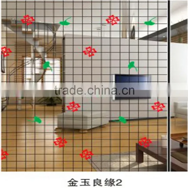 Coloful Decoration Screen Printed Glass for Bathroom Door photo-6