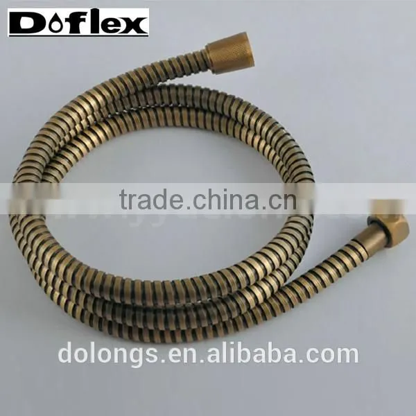 CL002 Golded Color Double Lock Brass Flexible Shower Hose photo-6