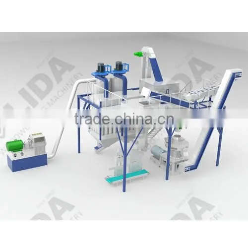 LIDA 2-3T/H Complete Biomass Wood Pellet Production Line From China