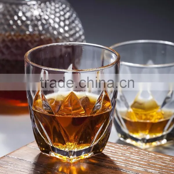 380ml Clear Glass Cup With Machine Made Lotus Pattern for Drinking photo-5