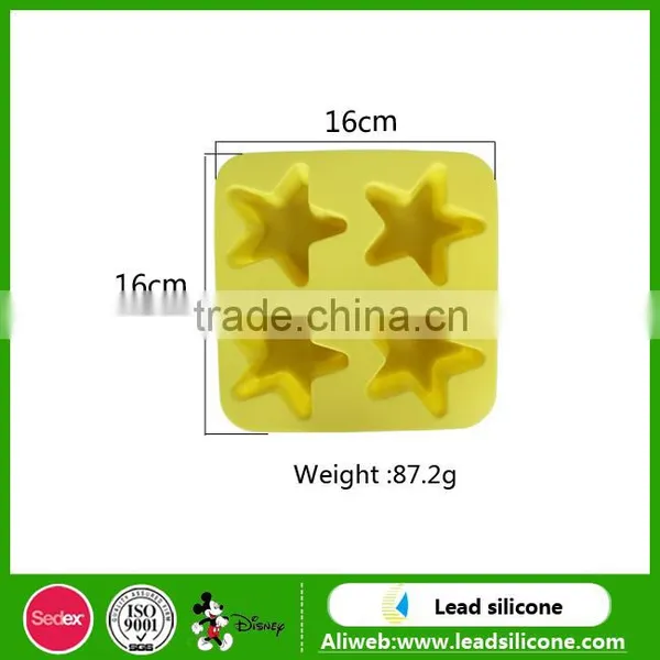 Sedex Audited Factory Wholesale Personalized Custom Star Shape Silicone Ice Cube Tray photo-4