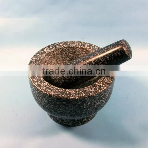 Polised Granite Mortar and Pestle With Unique Design photo-5