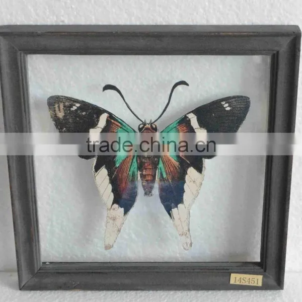 2016 New Style Rural Wooden Glass Frame With Linen Printing Insert photo-2