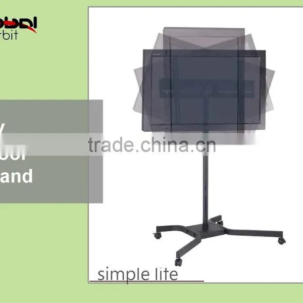 Telescoping Ajustable Shelf Television Display Cart Rotate TV Bracket LCD LED Trolley photo-5