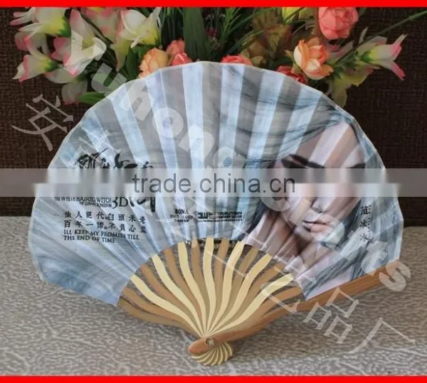 Customizd Bamboo Cloth Fan for Film Advertising photo-2