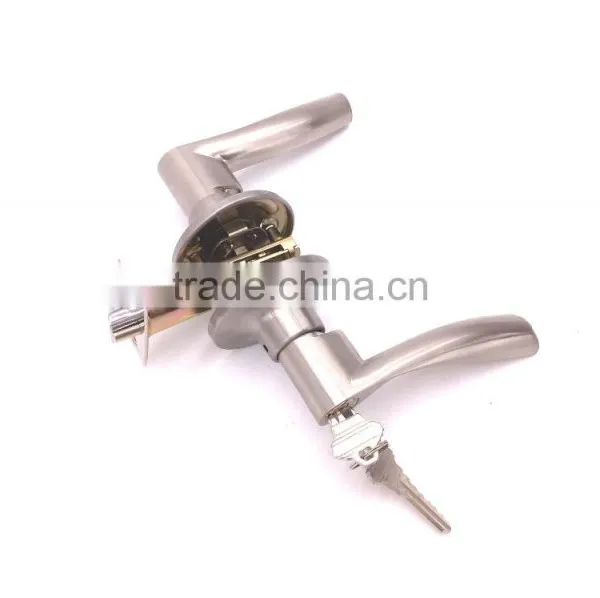Zinc Commercial Room Office Hotel Glass Heavy Duty Security Door Lever Handle Cylinder Lock photo-2