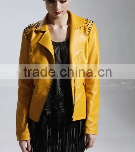 Custom Fashion Women Jacket With Studs