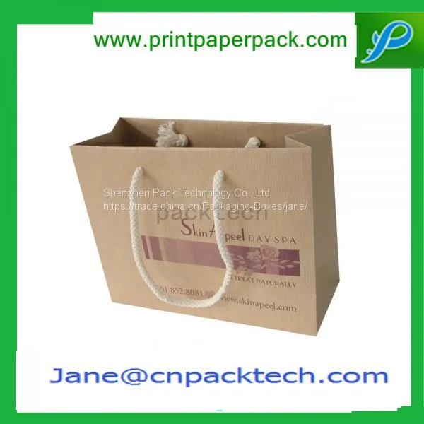 Customized Printing Fashion Bags Shopping Handbags Kraft Paper Bag photo-4