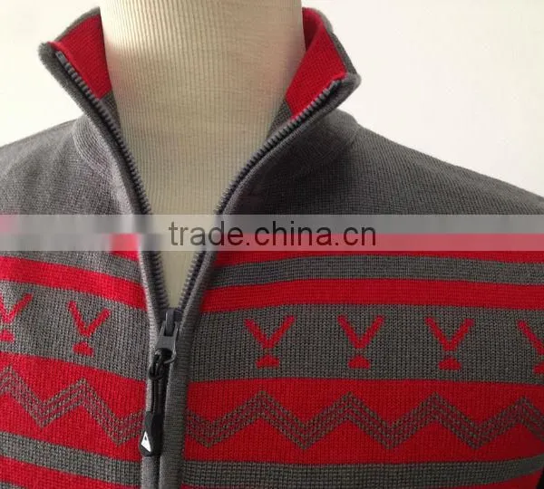 Merino Wool Zip Cardigan Men's Sweater photo-2