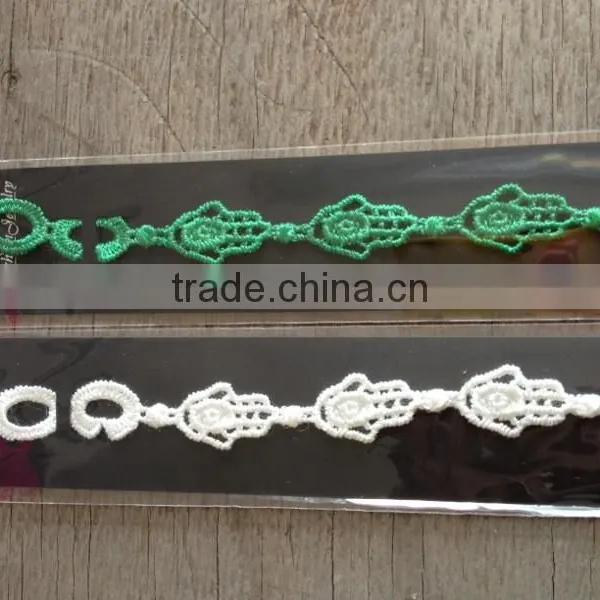 Hamsa Hand Lace Bracelet Cheap Lace Bracelets Custom Design Lace Bracelet Woven Lace Bracelet photo-3