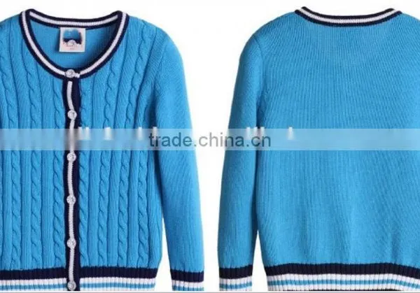 Wholesale Custom Handmade Child Children's Cable Knit Cardigan photo-3