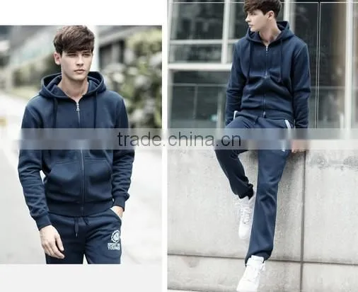 China Factory Good Sale High Quality Cotton Fleece Zipper Pocket Hoodies photo-3