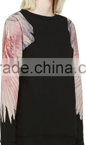 Clothing Factory in China Women 2015 Bird Wing Sweatshirt Wholesale Unique Design Sweatshirt photo-2