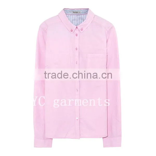 French Cuff Long Cotton Shirts for Girls photo-5
