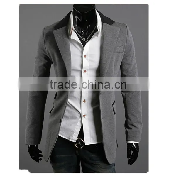 High Quality Balck and Gary 2 Colors for Choice Cheap Price Mens Grey Blazer photo-4