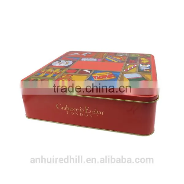 China Supplier Empty Square Christmas Chocolate Tin Box photo-2