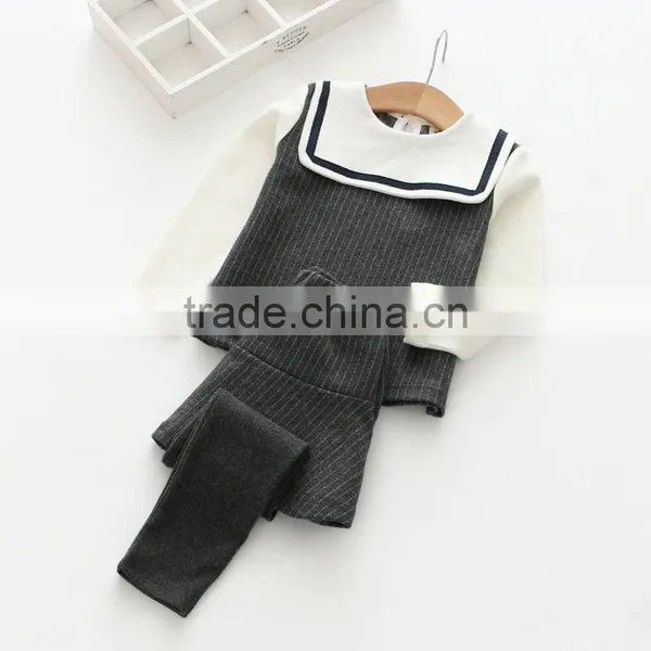 High Quality Cotton Soft Two Pieces Set Casual Girls Boutique Clothing Set photo-3