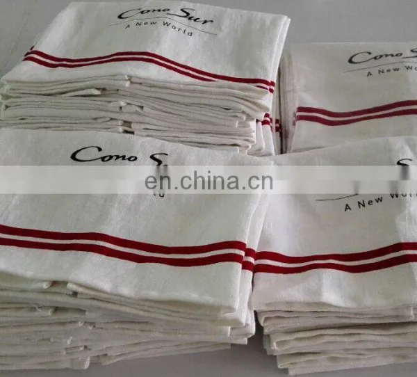 High Quality Linen/cotton Printing /vintage Tea Towels in White Color photo-2